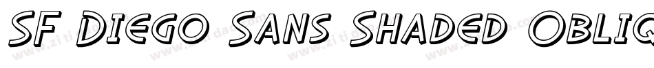 SF Diego Sans Shaded Oblique字体转换